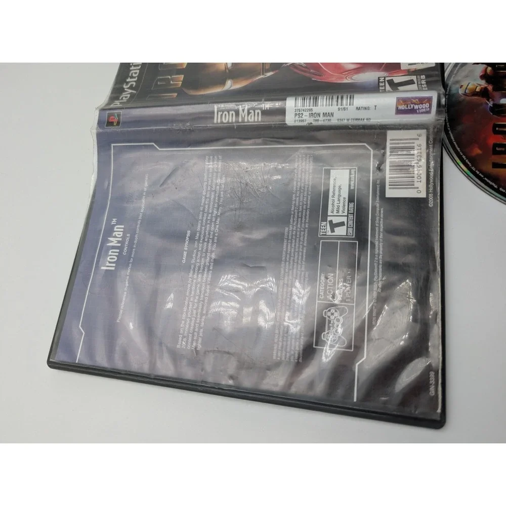 Iron Man - PlayStation 2 PS2 - No Manual - Tested - Hollywood Video‎ Case